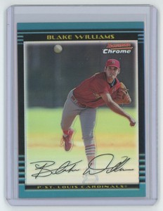 2002 Bowman Chrome Refractors Blake Williams .  263/500 St. Louis Cardinals #118