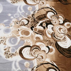 Stoff Viskose Jersey Borden Design abstrakt grau braun beige Kleiderstoff - Bild 1 von 3