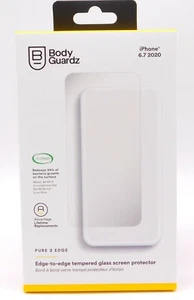 BodyGuardz Pure2 Edge Antimikrobielles Glas Displayschutzfolie iPhone 12 6,7" 2020 - Bild 1 von 3
