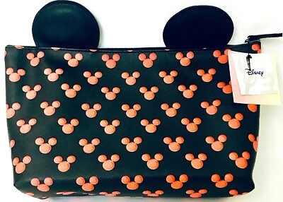 Bolso de Maquillaje Danielle Nicole Disney Orejas de Mickey Mouse Negro y Rojo 12"X3.5"X7.25" Foto 1 de 2