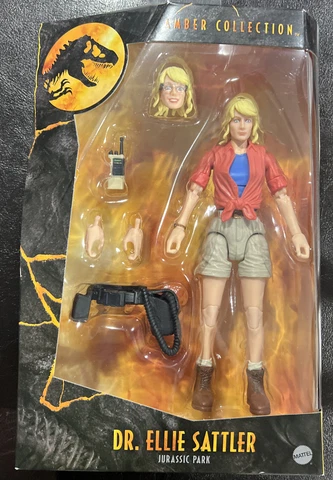 New Mattel Jurassic World Amber Collection Dr. Ellie Sattler Figure Cover