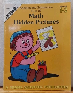 Math Hidden Pictures Grades 1-2 Addition Subtraction School Learning Workbook - Picture 1 of 4
