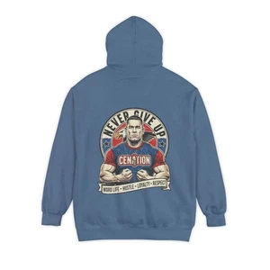 Never Give Up Unisex Garment-Dyed Hoodie - John Cena Motivational Wear - Bild 1 von 45
