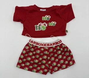 Build A Bear Workshop Weihnachten Ho Ho Ho 2-teiliges rot & grün Outfit Pyjama - Bild 1 von 5