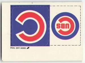 1982 Fleer Stickers Chicago Cubs Monogram ODDBALL! - Picture 1 of 2