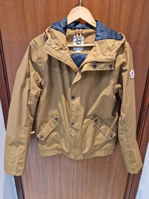 Timberland Men's Windbreaker Jacket Tan Mustard Waterproof Dryvent Size Small - Image 1 of 4