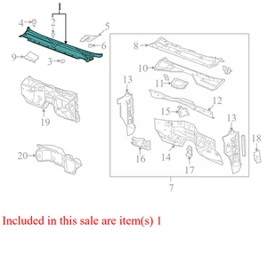 2008-2009 Chevrolet Silverado 1500 Cowl Cover Used 25865603 OEM - Picture 1 of 15