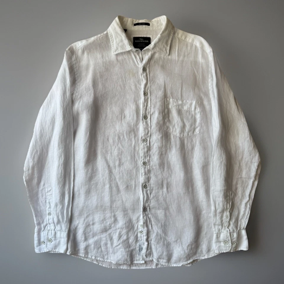 Rodd & Gunn Linen Shirt XL White Collared Button Up Minimalist New York Party - Image 1 of 4