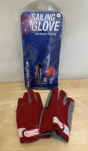 Guantes de regata Ronstan para hombre XL rojo gris doble costura vela nuevos - Imagen 1 de 7