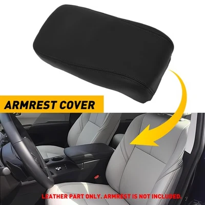 Cubierta de reposabrazos con tapa de consola central de cuero negra para Toyota Avalon 2013-2018 Foto 1 de 4