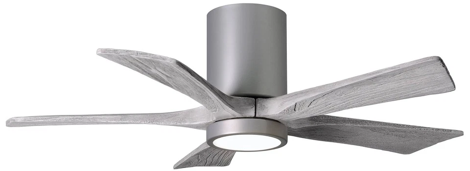 42" Irene-5HLK Nickel 5-Blade LED Damp Hugger Ceiling Fan with Remote - Image 1 of 1