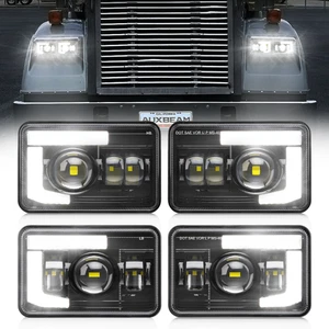 4PCS DOT 4x6" LED Headlights DRL Hi-Lo Beam For Chevrolet Monte Carlo 1980-1988 - Picture 1 of 12