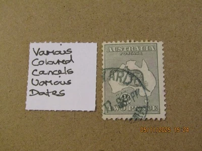 AUSTRALIA KANGAROOS LOT VARIOUS PMKS/DATES & WMKS COLOURED POST PMKS - Image 1 of 4