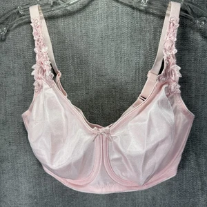 Dominique BH Damen 32F rosa Bügel ungefüttert vollflächig Spitze geblümt - Bild 1 von 16