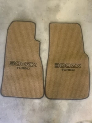 1984-89 Nissan 300ZX Z31 TURBO Floor Mats SET of 2 PAIR TAN BROWN GOLDEN BEIGE - Image 1 of 4