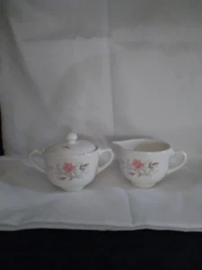 Mt Clemens Pottery "Blushing Rose" Cream And Sugar Set. (169) - Picture 1 of 8