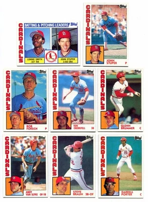 Lote de (25) tarjetas de béisbol Topps 1984 - Cardenales de San Luis Foto 1 de 4