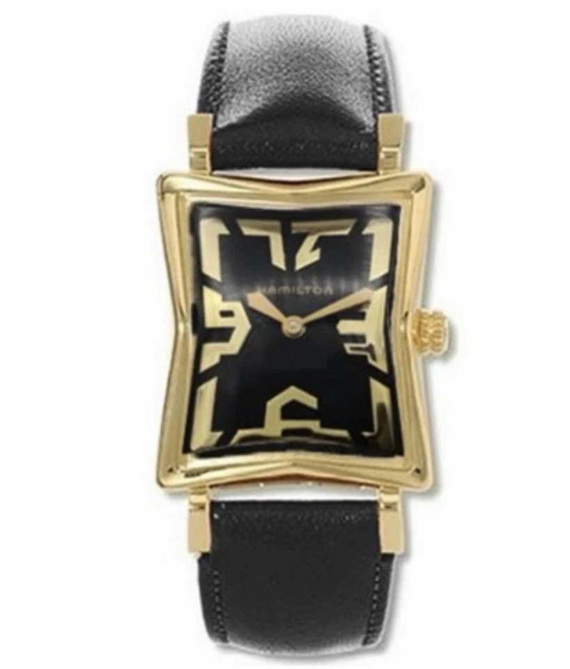 Relógio de quartzo feminino Hamilton Chatham inspirado no vintage mostrador preto H14231739 - Imagem 1 de 1