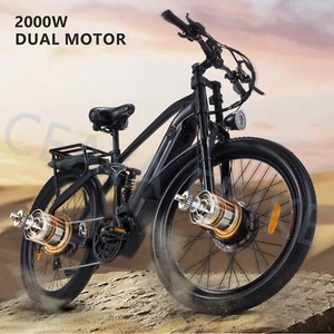 2000W Dual Motor E Mountainbike 48V 17AH Elektrofahrrad 26 Zoll Ebike Pedelec - Bild 1 von 24