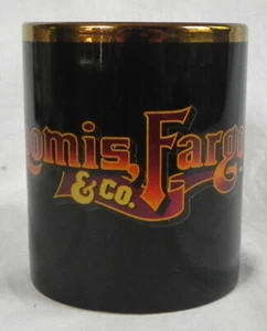 Loomis Fargo & Co. Taza de café de cerámica, borde negro + dorado, logotipo de color, 10 oz. - Imagen 1 de 8
