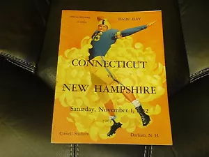 1952 CONNECTICUT AT NEW HAMPSHIRE COLLEGE FOOTBALL PROGRAM EX-MINT - Picture 1 of 1