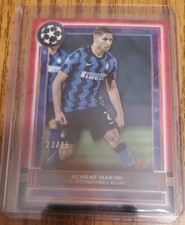2021-22 Topps Museum Collection Achraf Hakimi Inter Milan Red Parallel 23/25