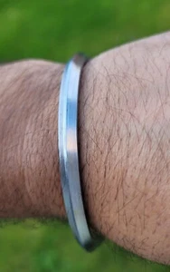Sarbloh Iron Kara One Edge Sikh Singh Kaur Karha Punjabi Khalsa Kada Bangle C5 - Picture 1 of 10