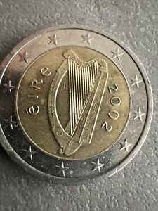 2 Euro Münze Eire 2002 Irland Sehr Selten Keltische Harfe Sammlerstück