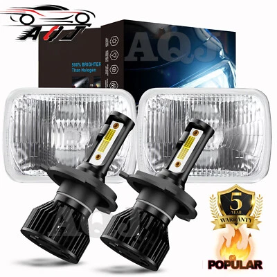 Fit International Harvester 4700 4800 4900 8100 7''x6" LED Headlights Hi-Lo Beam - Image 1 of 4