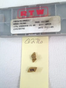 9 NEW RTW NG 2062LC TOP NOTCH CARBIDE INSERTS. GRADE RC706. {Q276} - Picture 1 of 2