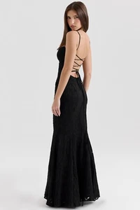 Maxi Vestido HOUSE OF CB 'Joan' Encaje Negro M 10/12 3774 - Imagen 1 de 11