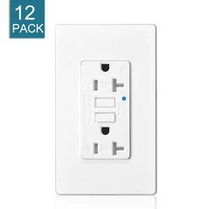Decorative 15Amp GFCI Outlet Tamper and Weather Resistant Duplex Receptacle 12PK - Picture 1 of 12