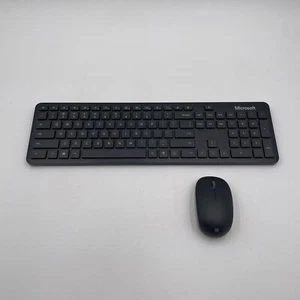 Microsoft Bluetooth Desktop Wireless Bluetooth Keyboard and Mouse Matte Black - Picture 1 of 8
