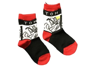 BNWT Boys Age 3 to 5 Years Cotton Spandex Tom & Jerry Print Crew Style Socks - Picture 1 of 1