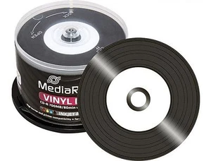 50 x Mediarange Black Bottom Vinyl CD-R blank discs White Printable 52x 700MB - Afbeelding 1 van 3