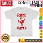 Zombie Slayer Bloody Hand Hunting Zombies Halloween Vintage T-shirt Hommes Femmes