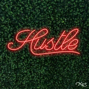 NEW "HUSTLE" 32x13 LED FLEX WALL SIGN COLOR OPTIONS & REMOTE LF030 - Picture 1 of 4
