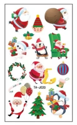 ROSIE'S TATTOO BOUTIQUE FUN KIDS CHRISTMAS Temporary Tattoos Girls Boys Stocking Fillers Eve Boxes Gifts