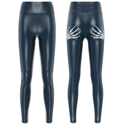 Womens Bottom Rave Pants Carnival Leggings Theme Party Costume Long Trousers - Image 1 of 3