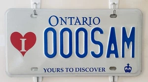 Ontario Canada I Heart Sample License Plate +++ Mint ON - Picture 1 of 2