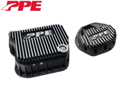 PPE Brushed Deep Trans Pan & Front Diff Cover For 03-09 Dodge Ram 2500/3500 5.9L - Image 1 of 4