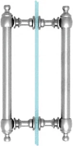 CRL Polished Chrome 8" Colonial Style Back-To-Back Pull Handle - Foto 1 di 1