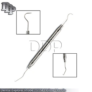 Zahnärztliche Untersuchungssonde 23/17A Doppelendiger Hohlgriff Chirurgische Instrumente - Bild 1 von 3