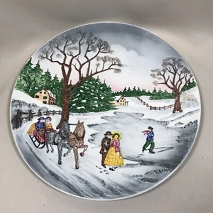 Vintage Decorative Platter Winter Holiday Christmas Decor 1950s West Germany HTF - Picture 1 of 6