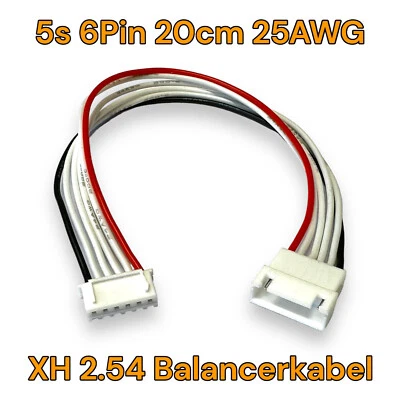 1x 5S 6Pin Balanceador Cable Extensión JST XH 20cm Lipo Cable Batería 15.8V R... - Imagen 1 de 4