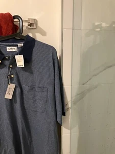 Arrow blue  75% cotton collared golf polo  Shirt men's adult XL NWT NEW - Picture 1 of 2