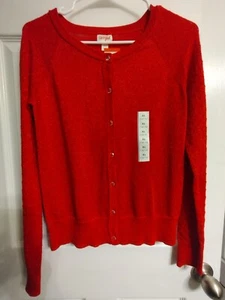 Red Cardigan Sparkly Girl's Size 14/16 Cat & Jack NWT - Picture 1 of 11