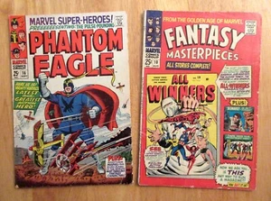 Lot of *2* 1960s Marvel 25¢ Giants! PHANTOM EAGLE #16 & FANTASY MASTERPIECES #10 - Picture 1 of 8
