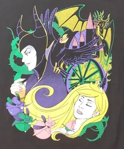 Sleeping Beauty & Maleficent Black TeeFury T-Shirt Size XXL 2XL 24X30  - Picture 1 of 5