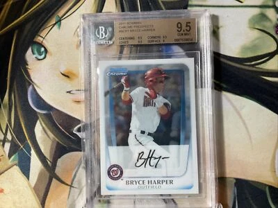 2011 BOWMAN CHROME RC Bryce Harper #BCP111 BGS 9.5 GEM MINT - Image 1 of 4